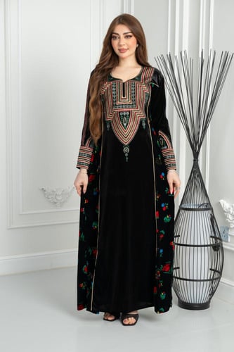 جلابيه مخمل تراثيه ست الحبايب