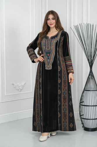 جلابيه مخمل تراثي اريج الوان