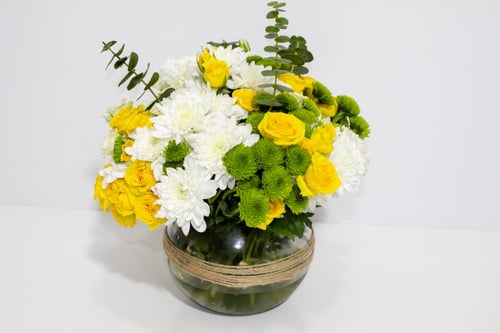 مزهرية الكريز و البيبي روز