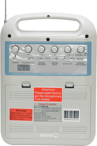 سماعة متنقلة من BTC . مزودة بمايك لاسلكي علاقي . و...