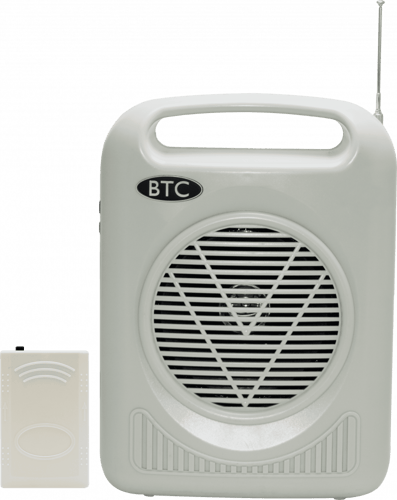 سماعة متنقلة من BTC . مزودة بمايك لاسلكي علاقي . و...