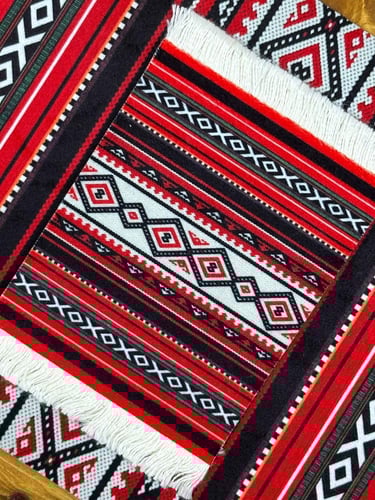 كوستر سجاد السدو الأحمر