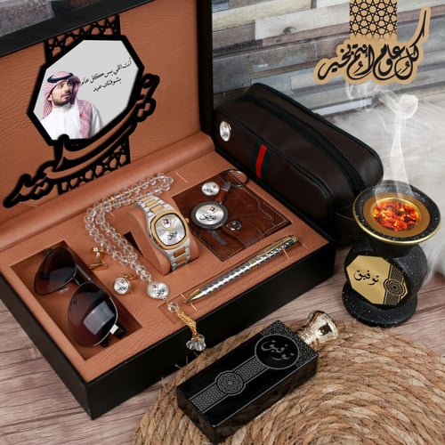 طقم ساعة رجالية بتصميم عصري جديد