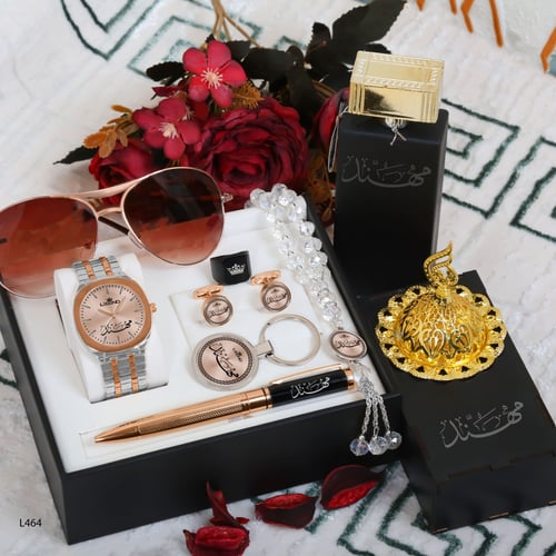 هدايا رجاليه طقم ساعه وكبك وقلم ومحفظه وميداليه وك...