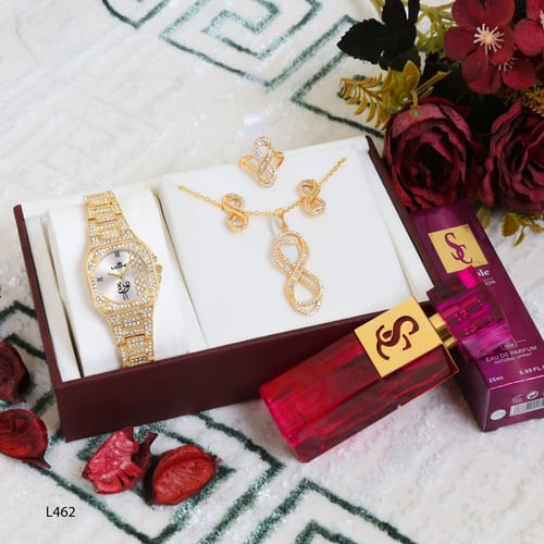 ساعه زركون مع اكسسوار راقي