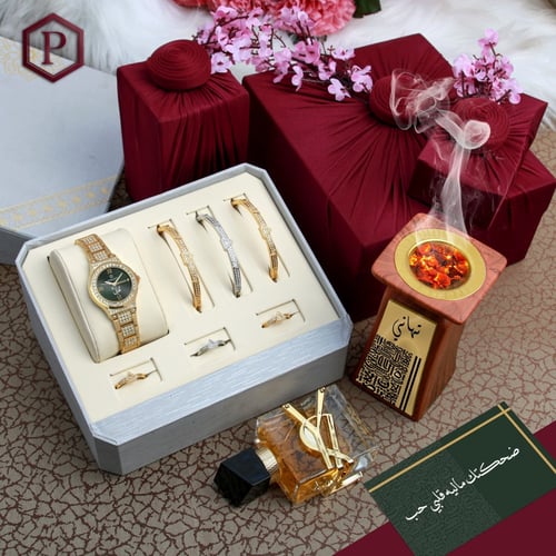 طقم ساعه نسائي