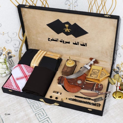 بوكسات هدايا رجالية خنجر فخم ومتكاملة تشمل مجموعة...