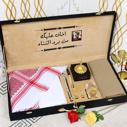 بوكس رجالي شتوي قماش مع شماغ راقي