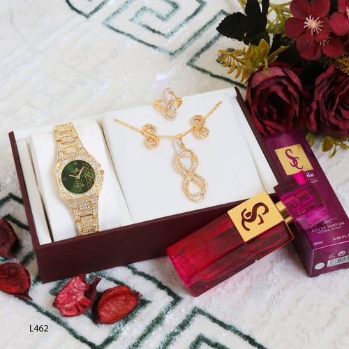 ساعه زركون مع اكسسوار راقي