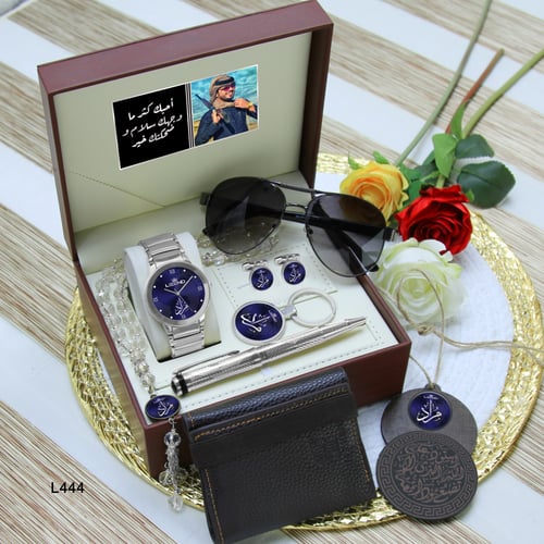 طقم ساعة رجالي بتصميم راقي وعصري