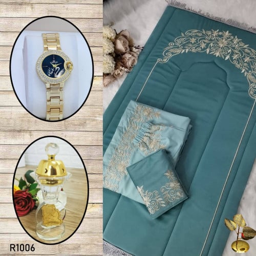 بوكس صلاه تطريز راقي مع ساعه بالاسم