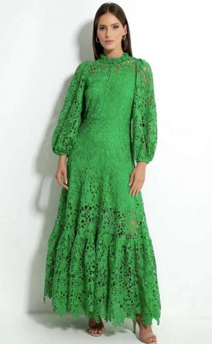 فستان ماركة ماكسي مطرز