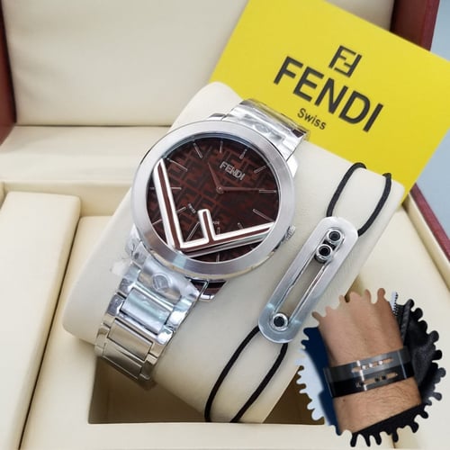 ساعه + سواره ماركة فندي رجالي