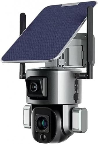 كاميرا بالطاقة الشمسية 4G بدقة 4K وعدسة 8MP UHD من...
