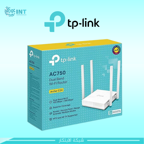 راوتر آرتشر‏‎‏ C24‏ AC750 لاسلكي ثنائي النطاق