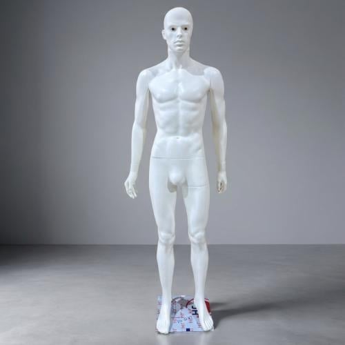 مانيكان رجالي فايبر ابيض ملامح