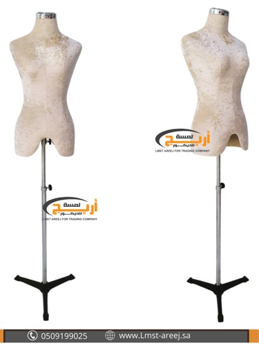 مانيكان مخمل ابيض تايلندي قاعده حديد