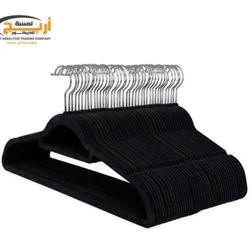 علاق ملابس مخمل لون اسود
