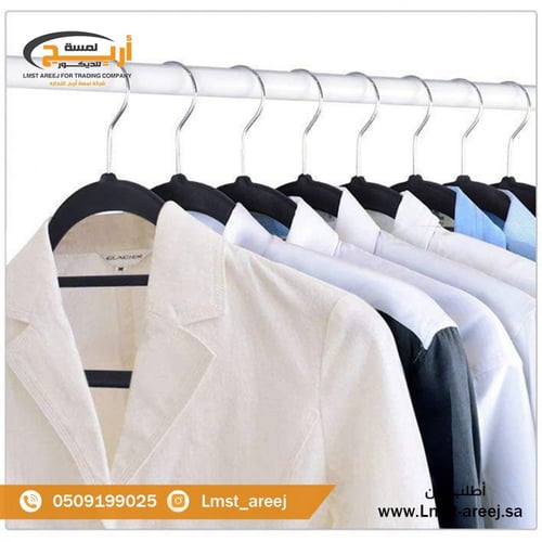 علاق ملابس مخمل لون اسود