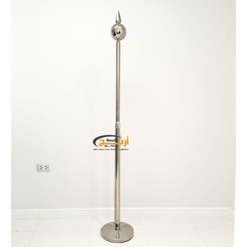 علم وسارية المملكه اخضر هدب فضي