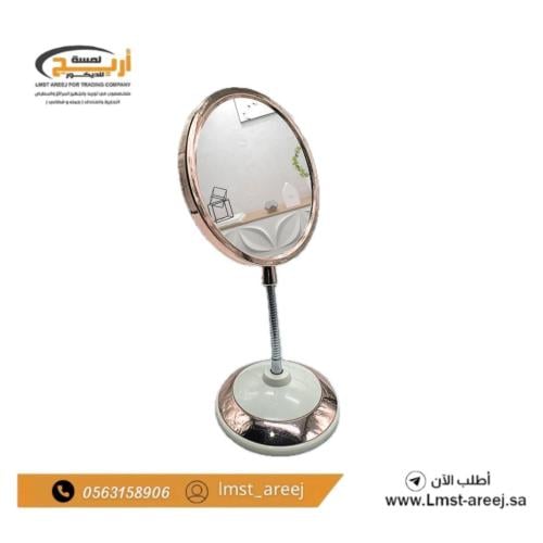 مرايه دائري بوجهين متحركة ستيل بقاعدة نوع ثقيل