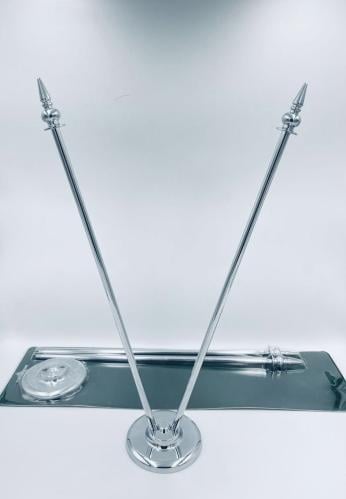 ساريه استيل فضي دبل على الطاوله