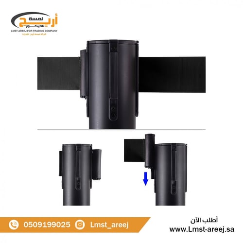 عمود حواجز تنظيم صفوف اسود شريط اسود