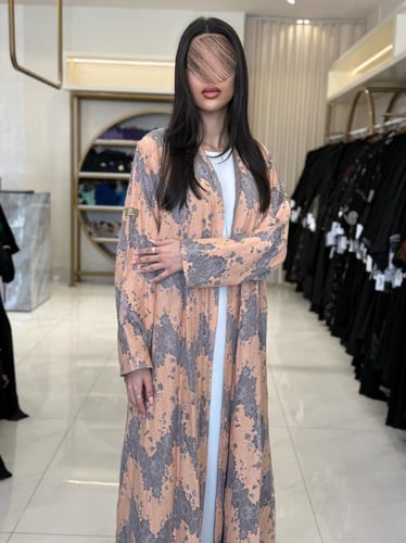 عباية احلام بقماش دانتل فرنسي دبل فيس بيج