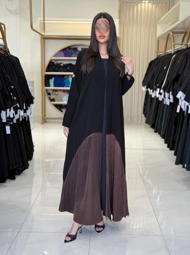 كولكشن العيد | عباية حوريه بقماش كريب ملكي مع هدب...