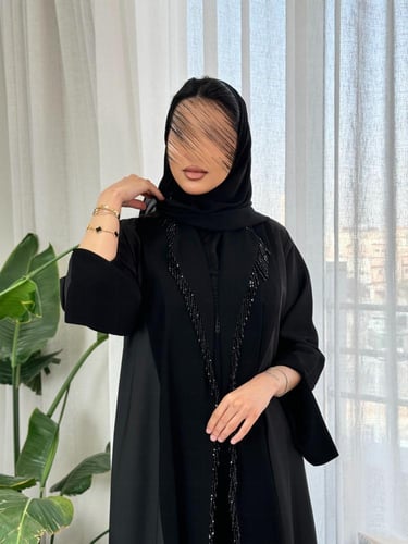 عباية نوادر بقماش دانسون مع ملكي مزينه بسيلاني اسو...