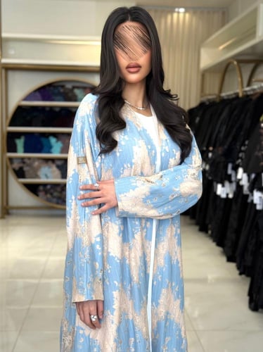 كولكشن العيد | عباية سيلينا بقماش دانتل فرنسي دبل...