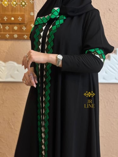 اليوم الوطني | عباية رسوخ بقماش انترنت مطرز دبل كل...