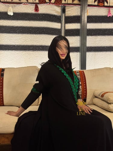 اليوم الوطني | عباية رسوخ بقماش انترنت مطرز دبل كل...