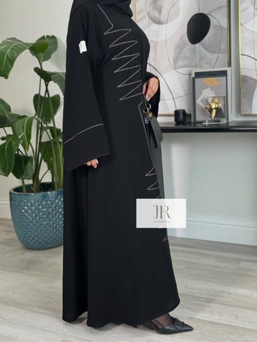 عبية اللولو - بقماش انترنت كويتي اسود