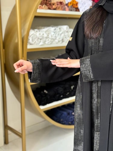 عباية هالي كريب الاناقة تدخيلات شاكيرا رمادي