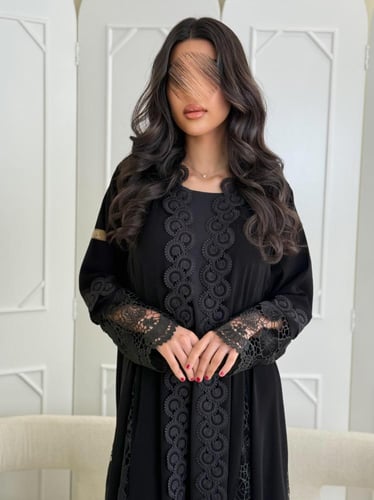 كولكشن العيد | عباية ميري بقماش كريب ملكي تدخيلات...