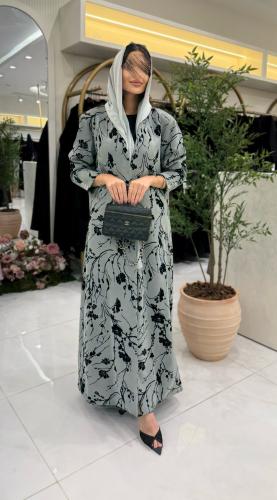 بليزر | عباية سما بقماش شامواه مورد مخمل تيفاني