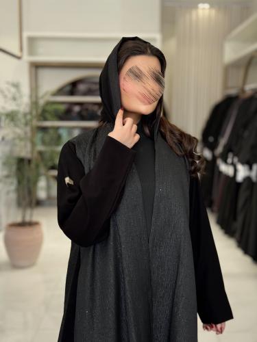 عباية ميسان بقماش جاكار بلمعه كم كريب سراميك