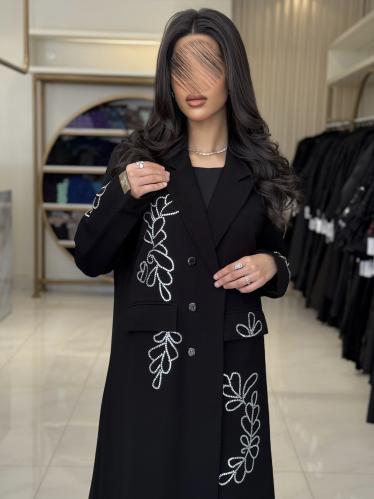 كولكشن العيد | عباية تولينا بقماش كريب رموش مزين ب...