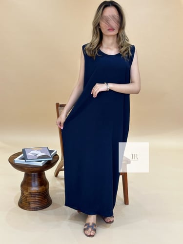 Under abaya - فستان تحت العباية -كحلي غامق