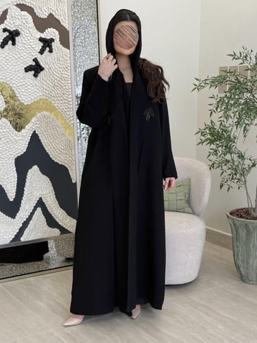 كولكشن العيد عباية سورينا بليزر قماش كريب ملكي مزي...