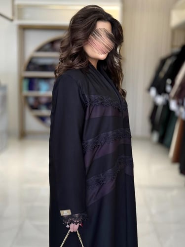 بليزر | عباية تايلا بقماش كريب ايطالي تدخيلات موف