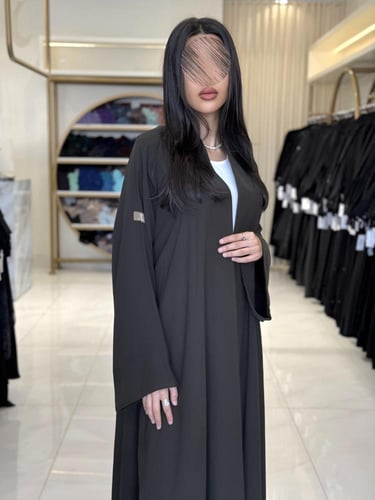 عباية سكون بقماش كريب الابداع زيتي