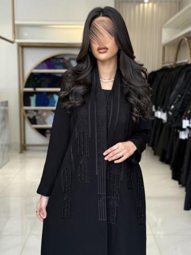 كولكشن العيد | عباية توليا بقماش كريب رموش بتطريز...