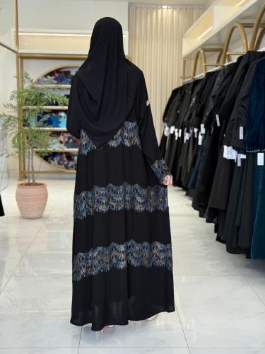 كولكشن العيد |عباية منيه بقماش كريب ملكي تدخيلات د...