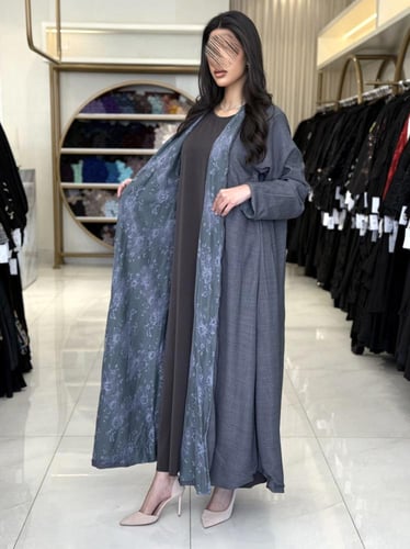 كولكشن العيد | عباية سيلينا بقماش دانتل فرنسي دبل...