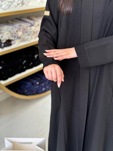 عباية هالي كريب الاناقة تدخيلات شاكيرا اسود