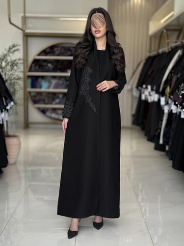 كولكشن العيد | عباية امنيه بقماش كريب ايطالي بشك