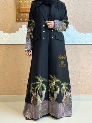 اليوم الوطني بليزر | عباية علو بقماش كريب روان تطر...