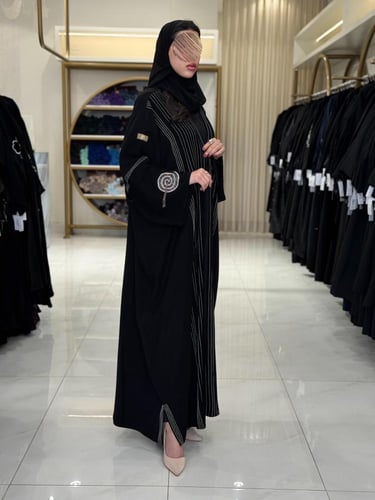 كولكشن العيد | عباية انوار بقماش كريب الابداع مزين...